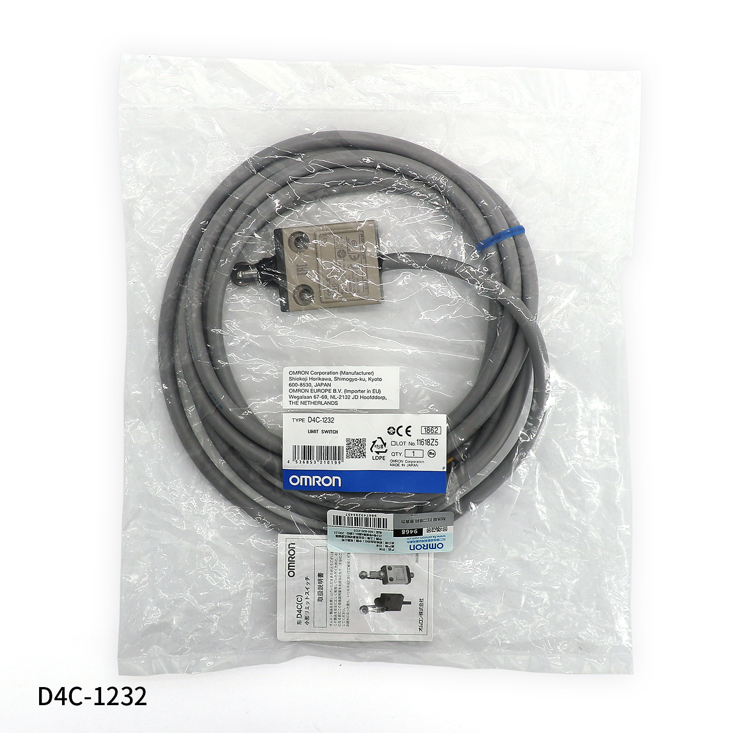 OMRON 欧姆龙 封闭式开关 
D4C-6524