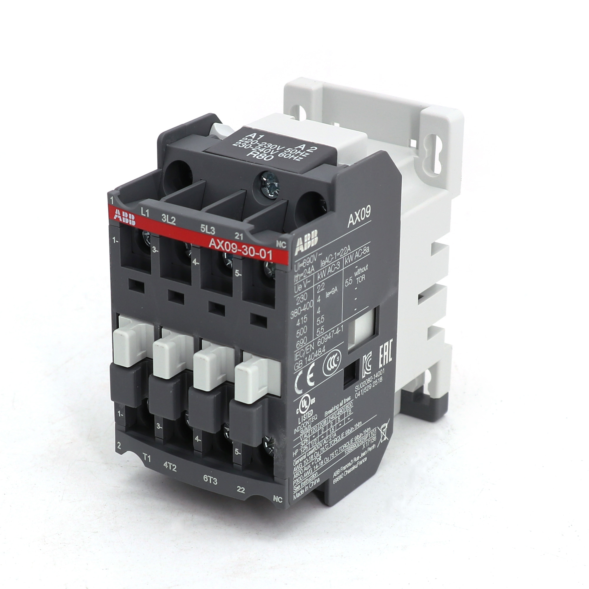 ABB 交流接触器 AX09-30-01-86*400-415V50Hz/415-440V60Hz
