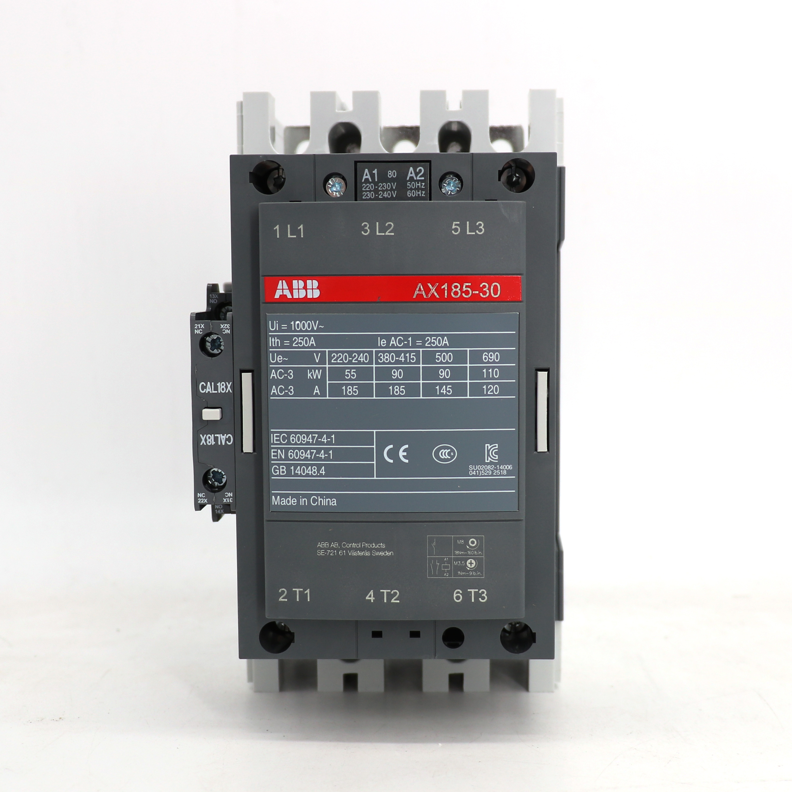 ABB 交流接触器 AX185-30-11-81*24V 50/60Hz