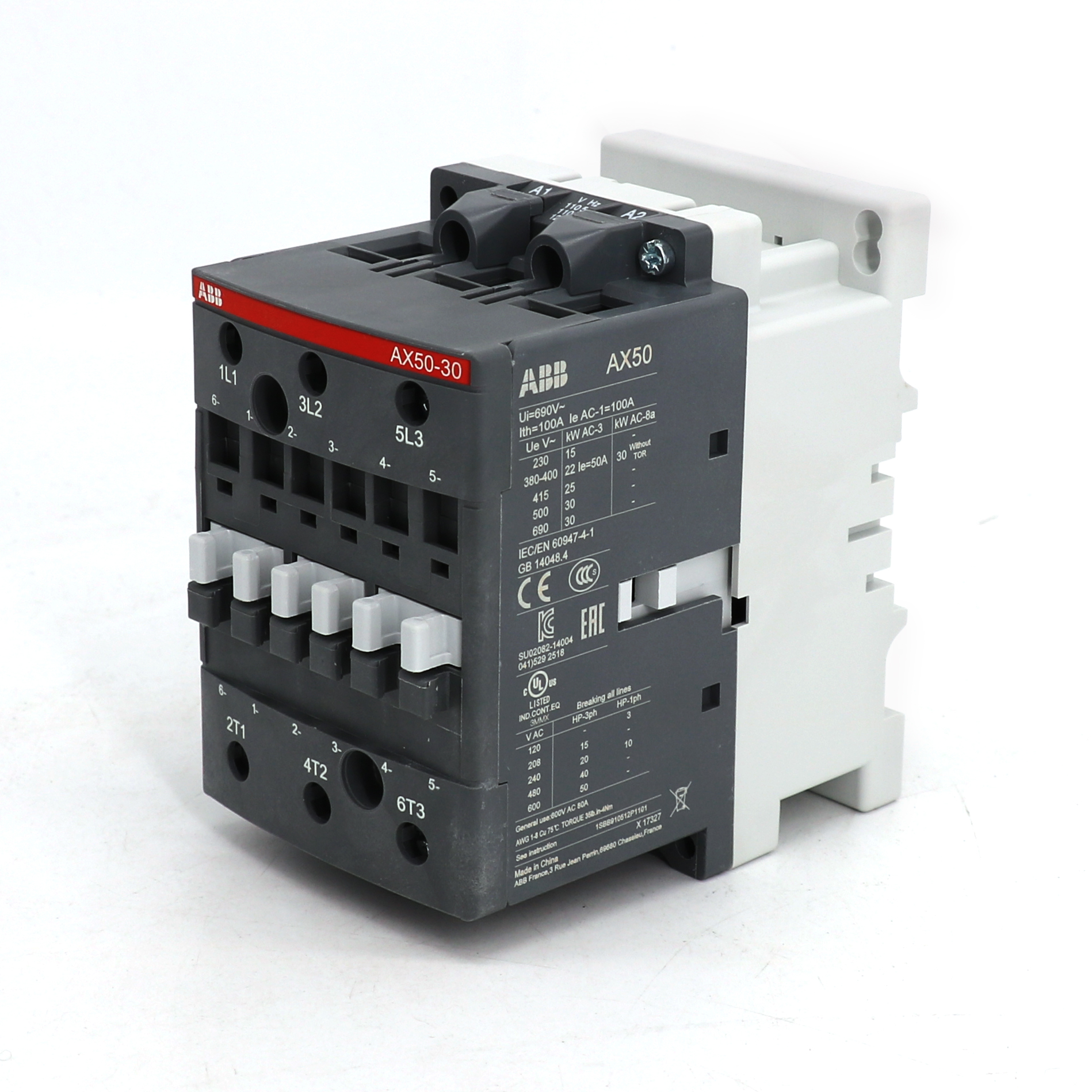 ABB 交流接触器 AX50-30-11-88*230-240V50Hz/240-260V60Hz