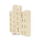 ABB 插排 五位五孔带总控带灯10A AF606-PG